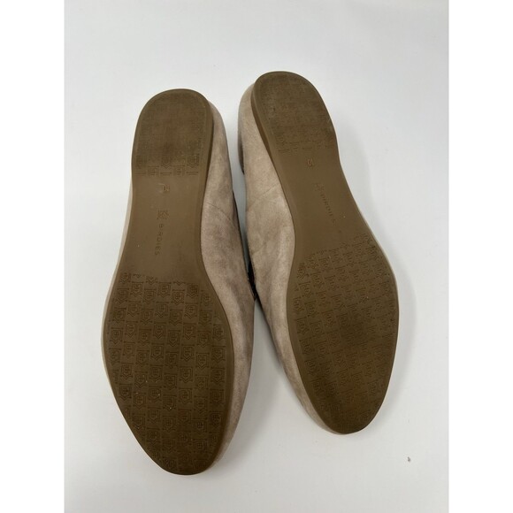 Birdies Starling Flat Slip On Comfort Shoes Loafer Size 10 Latte Suede Leather - Picture 4 of 9